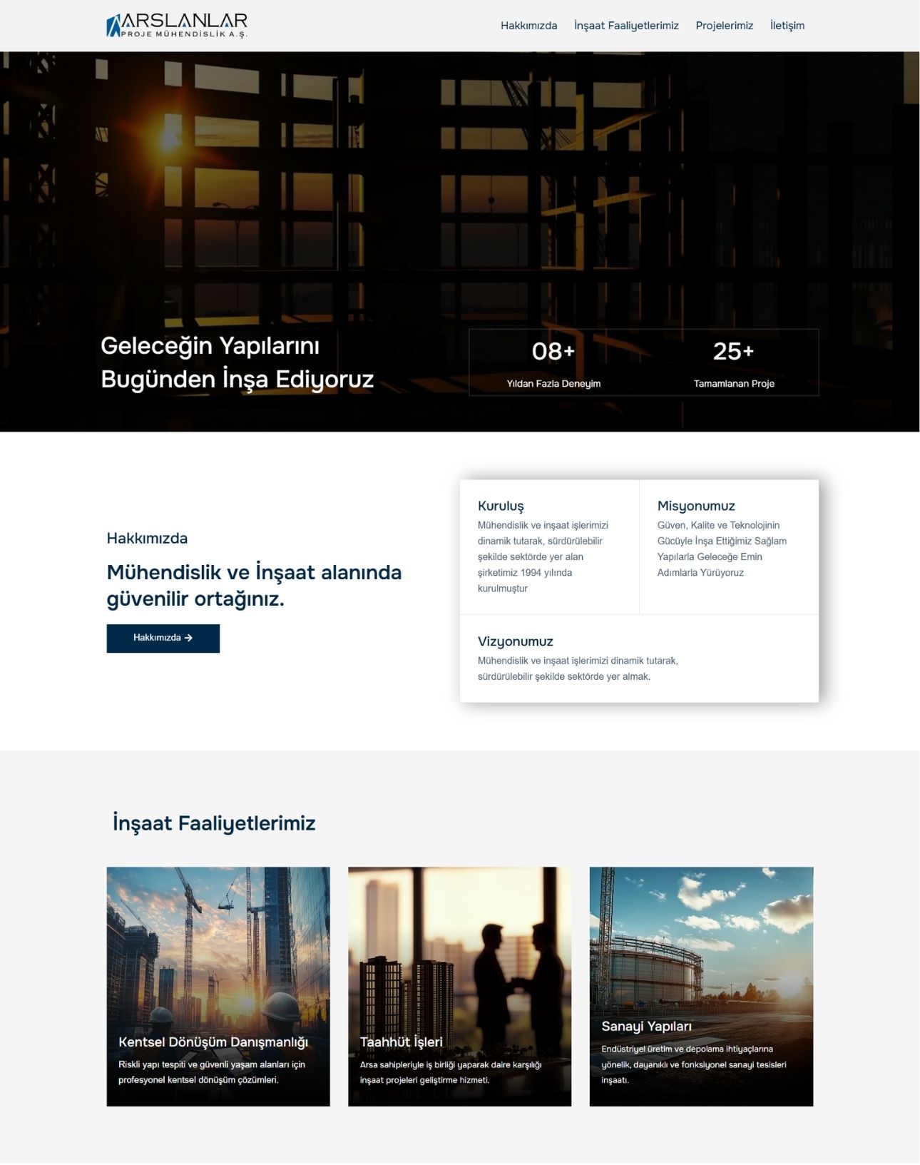 Arslanlar Proje - Website Bölüm 1